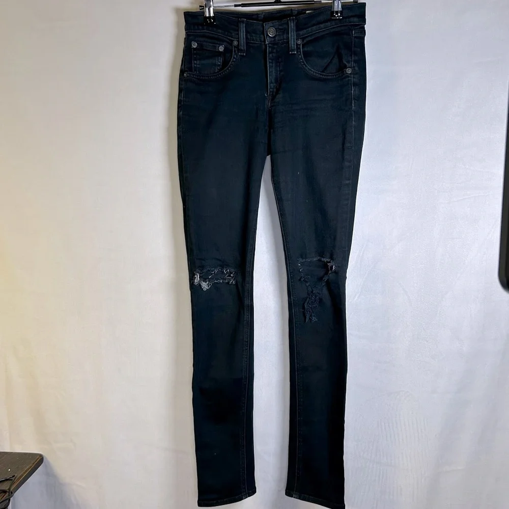 Rag & Bone Coal with Holes Women’s Skinny Jeans. Size 26 - Picture 4 of 16